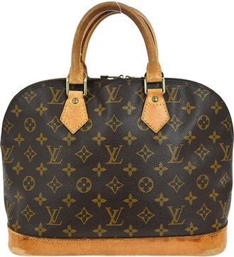 Louis Vuitton Vintage Alma Handbag Monogram Canvas Brown Canvas Handbag (Pre-Owned)