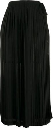 Valentino Rokken, Dames, Zwart, XS, Geplooide Midi Rok