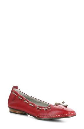 FLY London Bapi Ballet Flat in 000 Red Velvet at Nordstrom Rack, Size 10-10.5Us / 41Eu
