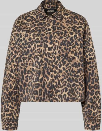 Jack & Jones Hemdjacke im Leo-Look Modell SARAH in Sand, Gr&ouml;&szlig;e XS