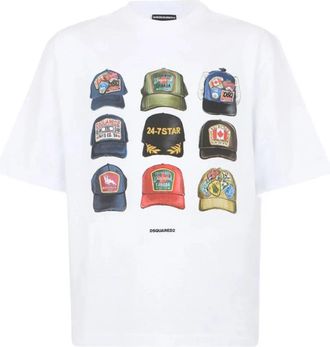Dsquared2 T-shirt Dsquared 2 - Heren - T-shirts - Wit - M - Tops