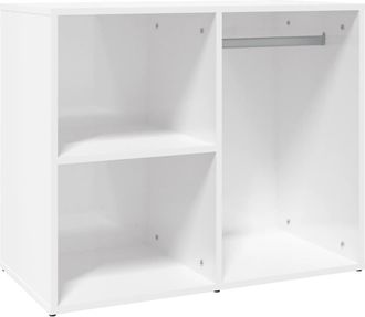 vidaXL Vidaxl - Mueble Vestidor Madera Contrachapada Blanco Brillo 80x40x65 Cm