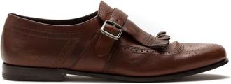 Churchs Shanghai Laser Monk Strap - Heren - Nette schoenen - Bruin - 42 EU - Leer - Schoenen