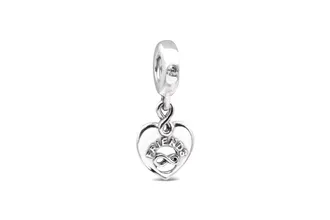 Pandora People Friends Forever Heart Dangle Charm