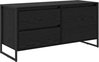vidaXL Gabinete De Tv Con Caj&oacute;n Roble Negro 100 X 36 X 49.5 Cm Vidaxl