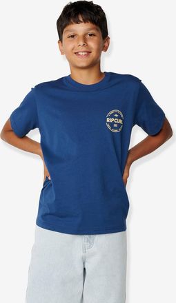 Rip Curl T-Shirt Staple, Brustprint und R&uuml;ckenprint RIP CURL blau