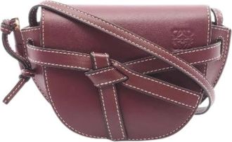 Loewe Pre-owned Gate Mini Leren Schoudertas - Dames - Vintage Schoudertas - Rood - ONE Size - Leer - Vintage