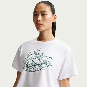 Nike Womens Cropped Tennis T-Shirt in White | IM0310-100