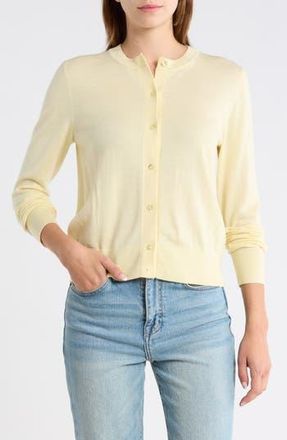 BOSS Fadenasi Virgin Wool Cardigan in Open Yellow at Nordstrom Rack, Size X-Small