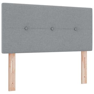 vidaXL Cabecero Ajustable En Altura Con Cabecera Gris Claro 90 Cm Tela Vidaxl