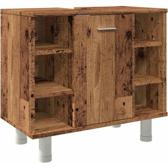 vidaXL Bathroom Cabinet Old Wood 60x32x53.5 cm Engineered Wood vidaXL