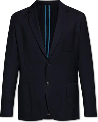 Paul Smith Wollen Blazer met Zakken - Heren - Blazers - Blauw - M - Wol - Jassen