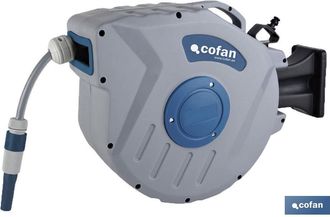 cofan Enrollador C/ Manguera Jard&iacute;n 20m &Oslash;15mm, Enrollador Autom&aacute;tico De Manguera De Riego Para Jard&iacute;n. Cuenta Con Una Longitud De 20 Metros Y Un Di&aacute;metro De