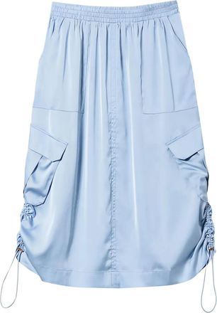 Twin-Set Gonna midi con coulisse - Blu