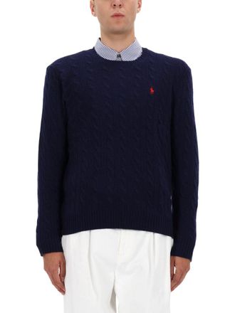 Polo Ralph Lauren Woll- und Kaschmirpullover mit Zopfmuster