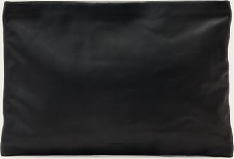 AllSaints Leather Bettina Large Leather Clutch Bag, Size: One Size