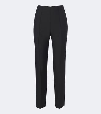 Roland Mouret Wool and silk cropped slim pants