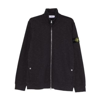 Stone Island Sweatshirt met rits - Heren - Vesten met rits - Zwart - XL - Hoodies & sweatvesten