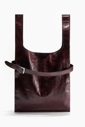 H&M Grosse Tote Bag aus Leder - Red