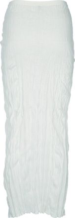 Toteme Womens Knit Skirt White Viscose Polyester