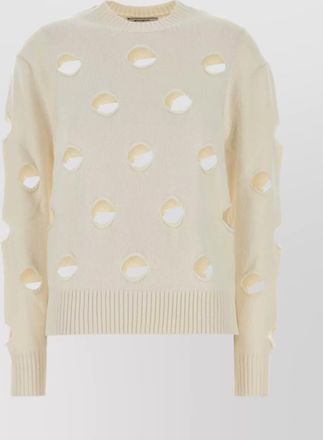 Gimaguas crew neck cut-out design sweater