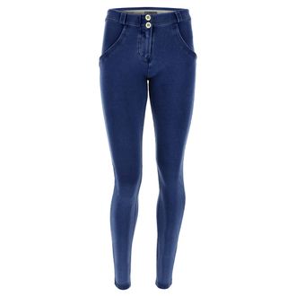 Freddy Leggings FREDDY Leggings WRUP1RC002ORG, Damen, Gr. XL, EURO, blau (schwarz jeans, schwarz seams), Obermaterial: 84% Baumwolle CO. 16% Elasthan EL., Ho