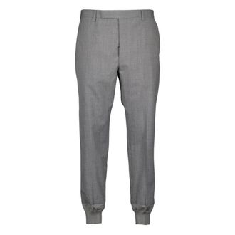 Prada Sweatpants, male, Gray, Size: XL Wool Joggers