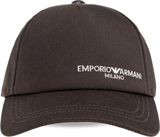 Emporio Armani Cappello da baseball con logo - Marrone