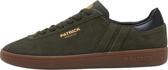 Patrick Mens Monaco Su&egrave;de Cupsole Sneakers (Olijf/Zwart)