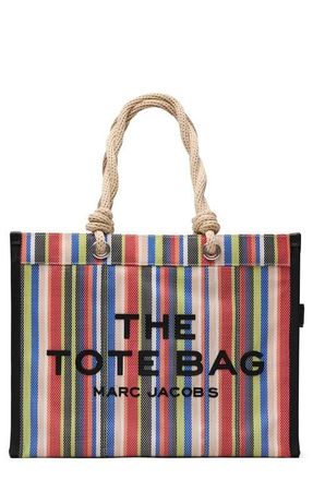 Marc Jacobs The Stripe Mesh Large Tote Bag in Red Multi at Nordstrom