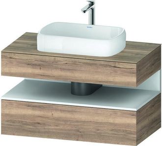 Duravit Duravit - Qatego Consola Mueble Bajo Lavabo, 1 Extra&iacute;ble, 1 Caj&oacute;n