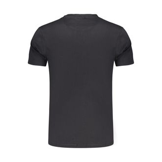 Napapijri Flag-Print Cotton T-Shirt - Black