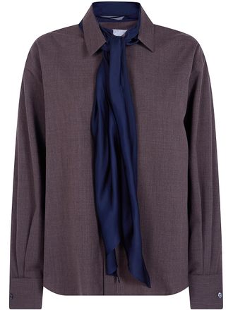 sacai Shirt Polyester Wool Suiting Shirt