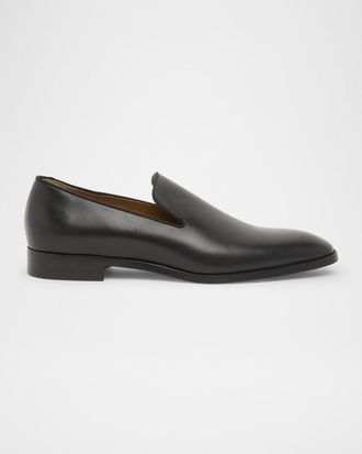 Christian Louboutin Men & apos;s Danny Flex Red-Sole Leather Loafers
