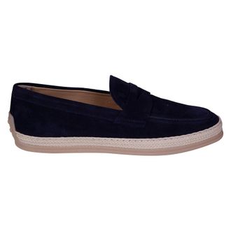 Tod's Tods, Loafers, male, Blue, Size: 12 US Suede Penny Loafer