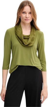 Joseph Ribkoff Top de manga 3/4 con cuello drapeado - Blouses & Shirts - Mujer - Verde - S
