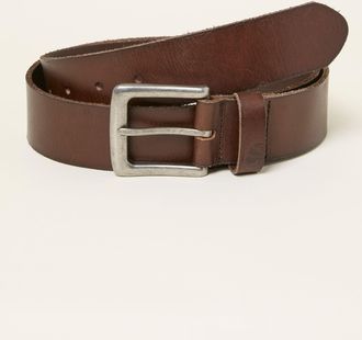 Fat Face FatFace Chocolate Brown Plain Leather Belt