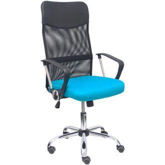 Piqueras y Crespo Silla Gontar Respaldo Malla Negro Asiento Turquesa