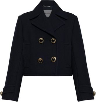 Balenciaga Jassen, Dames, Blauw, S, Wol, Wolblazer