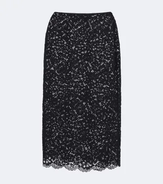 D&ocirc;en D&ocirc;en Nandette sheer lace midi skirt