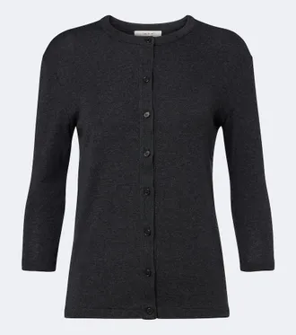 The Row Alena cotton, cashmere, and silk cardigan
