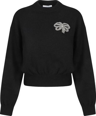 Givenchy Truien - Dames - Ronde hals truien - Zwart - M - Katoen - Truien & Vesten