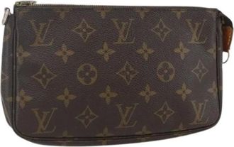 Louis Vuitton Pre-owned Clutches, female, Brown, Size: ONE SIZE Pre-owned Vintage Canvas Clutch