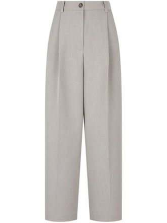 STUDIO TOMBOY pintuck-detail wide-leg trousers - Grey