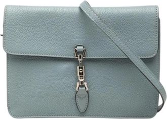 Gucci Pre-owned Jackie - Dames - Vintage Schoudertas - Blauw - ONE Size - Leer - Vintage