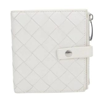 Bottega Veneta Pre-owned Vintage Bi-fold Portemonnee - Dames - Pre-owned - Wit - Maat: ONE Size Leer