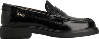 Tod's Zwarte leren mocassin rubberen zool - Dames - Loafers - Zwart - 36 1/2 EU - Wol - Schoenen