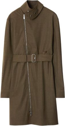 Burberry Stretch Wool Belted Zip Dress, Brand Size 4 ( US Size 2 )