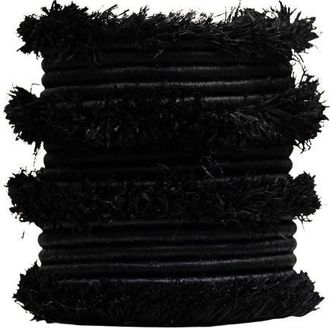 Indego Africa Raffia Fringe Vessel in Black at Nordstrom