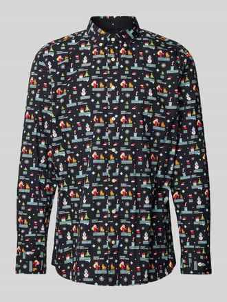 Montego Montego Freizeithemd mit Knopfleiste in Black, Gr&ouml;&szlig;e S